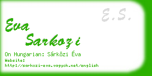 eva sarkozi business card
